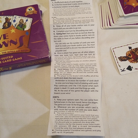 NWT Five Crowns Rummy-Style Card Game - Picture 6 of 6